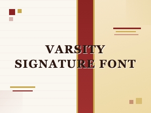 Design Ideas for the Varsity Signature Font