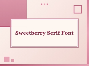 Sweetberry Serif Font: Creative Design Inspiration
